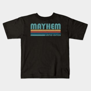 Vintage Proud Mayhem Name Personalized Birthday Retro Kids T-Shirt
